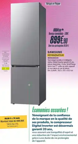 Proxi Confort SAMSUNG Réfrigérateur rb38c600cs9 offre