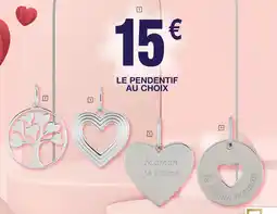 Carrefour Pendentif argent rhodié offre