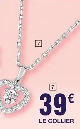 Carrefour Collier argent rhodié oxyde de zirconium offre