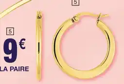 Carrefour Boucles d'oreilles créoles acier doré offre