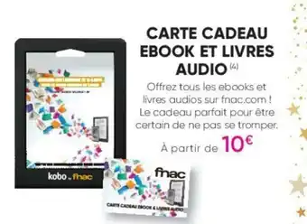 Carte cadeau ebook et livres audio