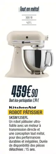 Proxi Confort KitchenAid Robot pâtissier offre