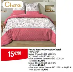 Carrefour CHORAI Parure housse de couette offre