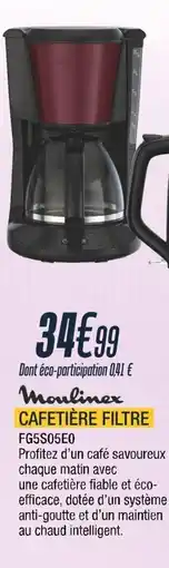 Proxi Confort MOULINEX Cafetière filtre offre