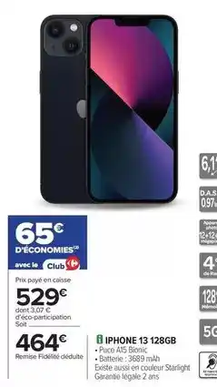 Carrefour Iphone 13 offre