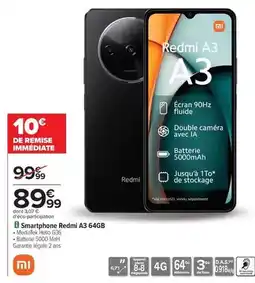 Carrefour Ram - smartphone redmi a3 64gb offre