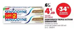 Bi1 Sensodyne - dentifrice triple action offre