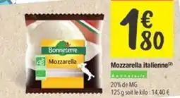 Les Comptoirs de la Bio BONNETERRE Mozzarella italienne offre