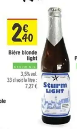 Les Comptoirs de la Bio STURM LIGHT Bière blonde light offre