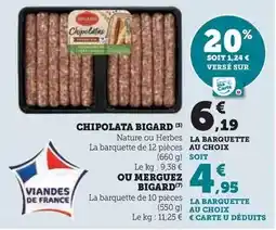 Super U Bigard - chipolata offre