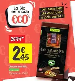 Les Comptoirs de la Bio RAPUNZEL Chocolat noir 85% offre