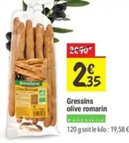Les Comptoirs de la Bio BONNETENE Gressins olive romarin offre