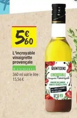 Les Comptoirs de la Bio QUINTESENS L'incroyable vinaigrette provençale offre
