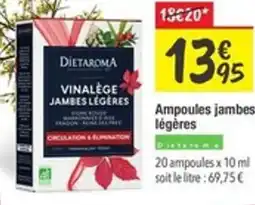 Les Comptoirs de la Bio DIETAROMA Ampoules jambes légères offre