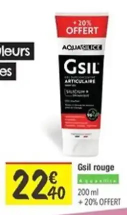 Les Comptoirs de la Bio AQUAY LICE Gsil rouge offre