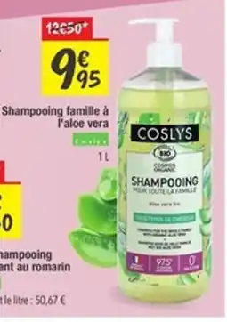 Les Comptoirs de la Bio COSLYS Shampooing famille à l'aloe vera offre
