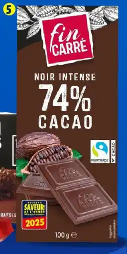 Lidl FIN CARRÉ Chocolat noir intense offre