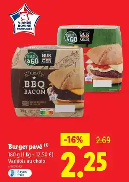 Lidl Burger pavé offre