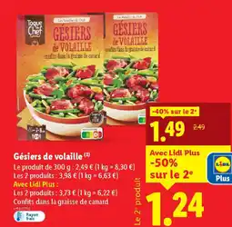 Lidl Gésiers de volaille offre