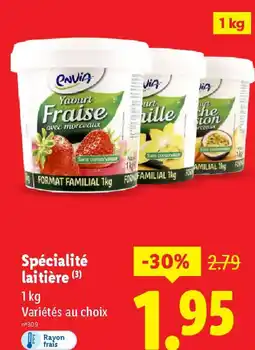 Lidl ENVIA Spécialité laitière offre