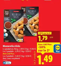 Lidl Mozzarella sticks offre