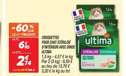 Netto ULTIMA Croquettes pour chat stérilisé d'intérieur avec dinde offre