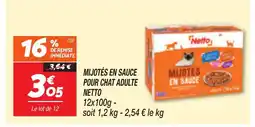 Netto Mijotés en sauce pour chat adulte offre