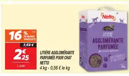 Netto Litière agglomérante parfumée pour chat offre