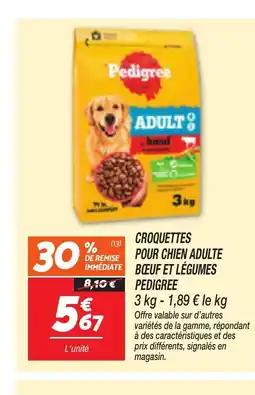 Netto PEDIGREE Croquettes pour chien adulte boeuf et légumes offre