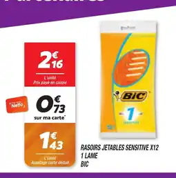 Netto BIC Rasoirs jetables sensitive x12 offre