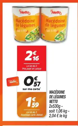 Netto Macédoine de légumes offre