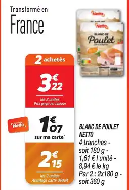Netto Blanc de poulet offre