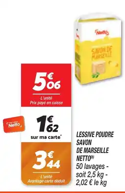 Netto Lessive poudre savon de marseille offre