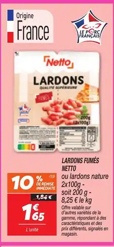 Netto Lardons fumés offre
