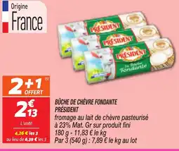 Netto PRÉSIDENT Bûche de chèvre fondante offre