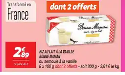 Netto BONNE MAMAN Riz au lait à la vanille offre
