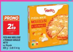 Netto Pizza maxi moelleuse 4 fromages surgelé offre