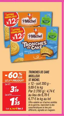 Netto ST MICHEL Tronches de cake moelleux offre