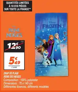 Netto Drap de plage reine des neiges offre