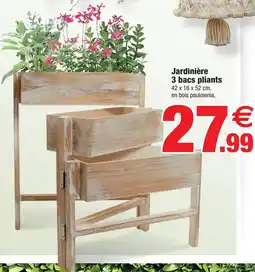 Bazarland Jardinière 3 bacs pliants offre