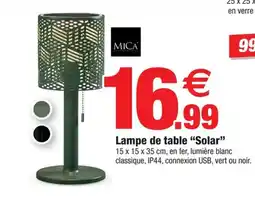 Bazarland Lampe de table Solar offre