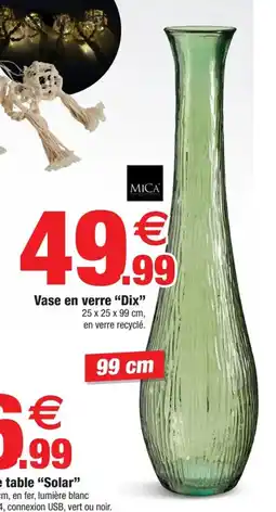 Bazarland Vase en verre Dix offre