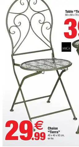 Bazarland Chaise Tierra offre