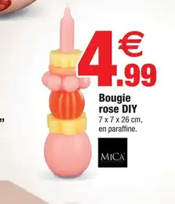 Bazarland Bougie rose DIY offre
