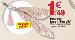 Bazarland Porte-clés foulard Pour elle offre