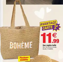 Bazarland Sac raphia tufté offre