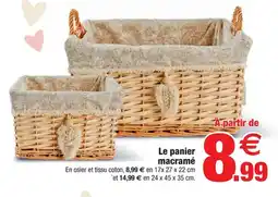 Bazarland Le panier macramé offre