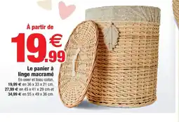 Bazarland Le panier à linge macramé offre