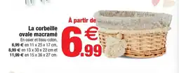 Bazarland La corbeille ovale macramé offre