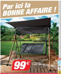 Bazarland La balancelle Samiel effet bois offre
